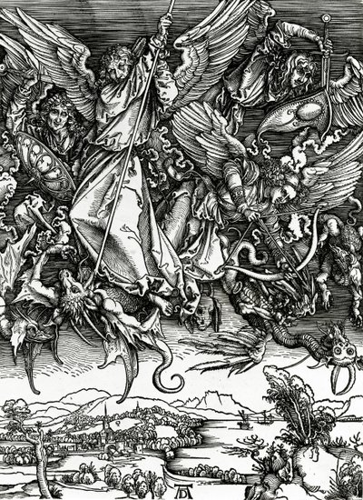 St. Michael Fighting the Dragon, 1498 by Albrecht Dürer